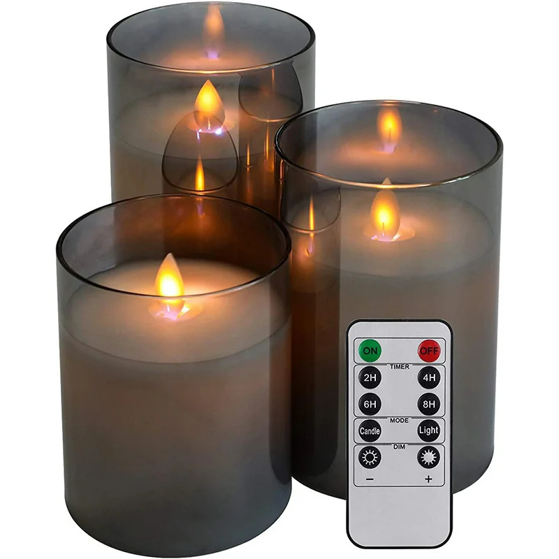 Bougies LED Sans Flamme™ (Ensemble de 3) | Télécommande & Minuterie